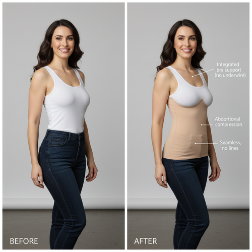 Brassière gainante 2en1